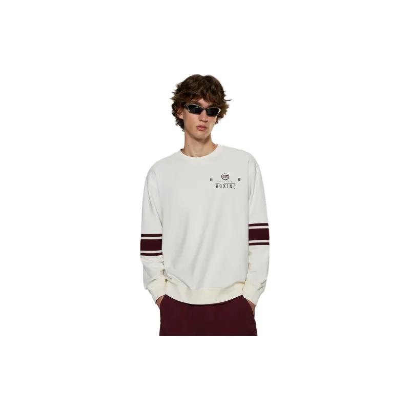 Everlast X PEACEBIRD MEN EVERLAST Sweatshirts Men Ecru-3