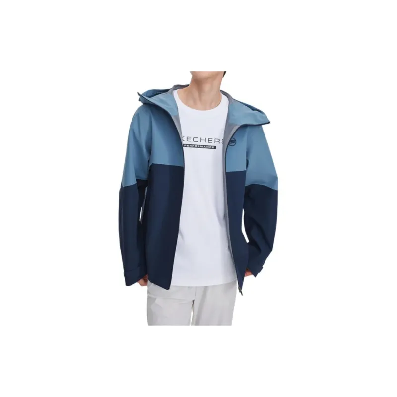 Skechers Waterproof, Windproof, UV Protection, And Breathable Windbreaker Jacket Unisex Marine Collegiate Blue-2