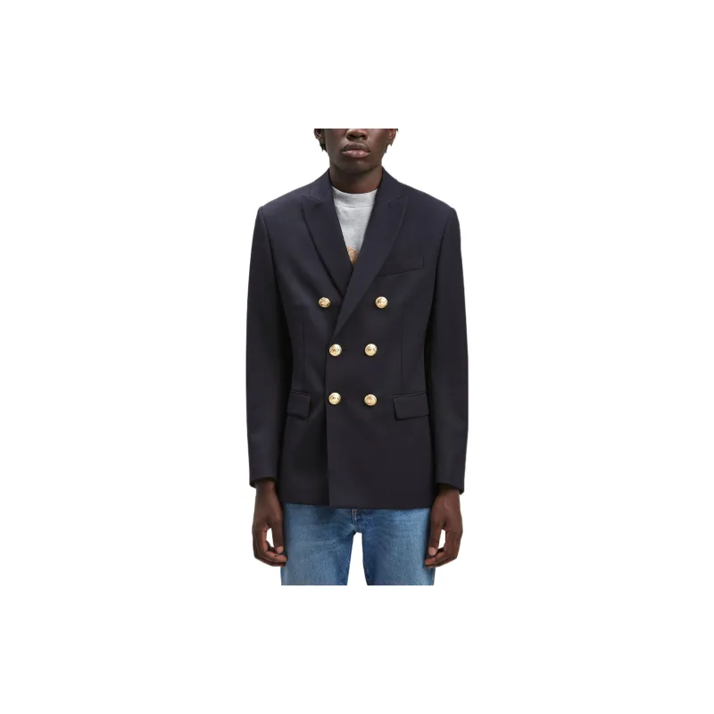 PALM ANGELS Palm Embroidered Double Breasted Blazer-3