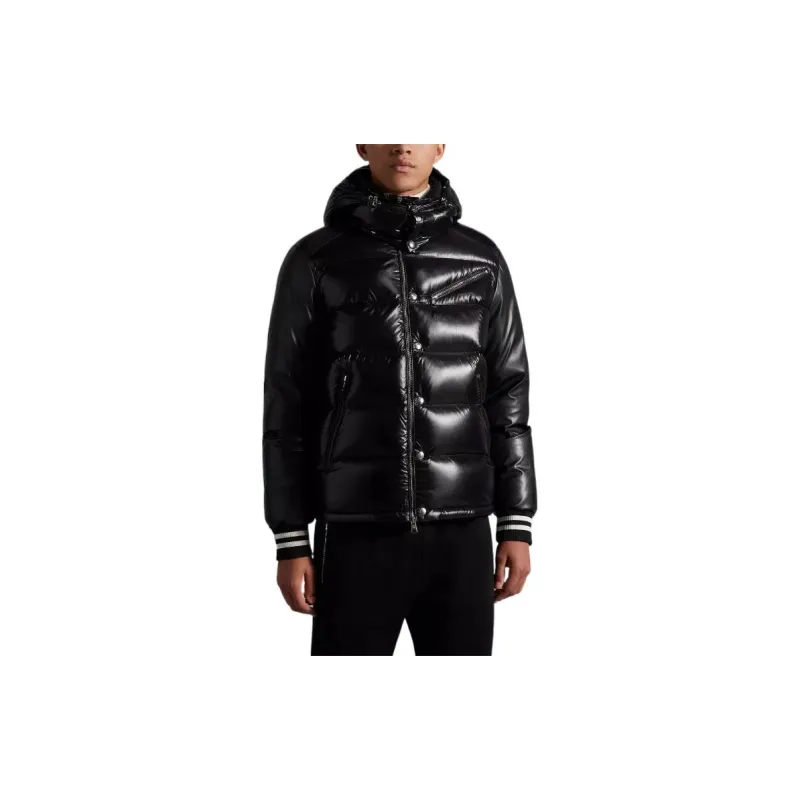 Moncler FW22 Hooded Loose Fit Cropped Down Jacket Men's Black-3