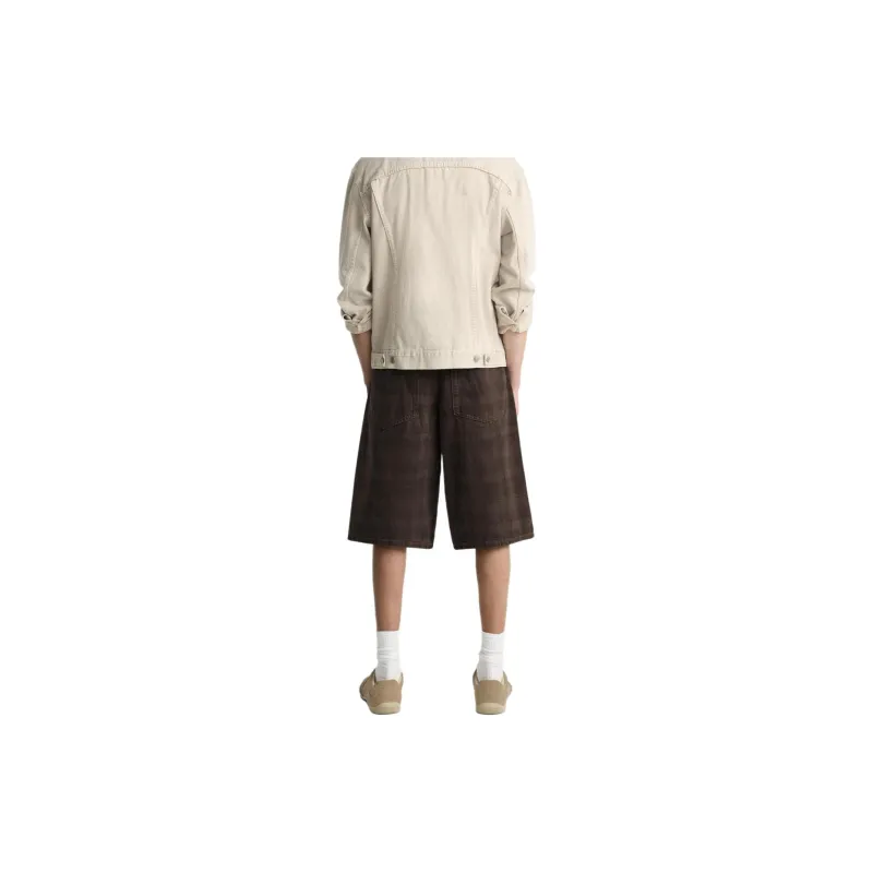 ZARA Denim Shorts Men Brown-3