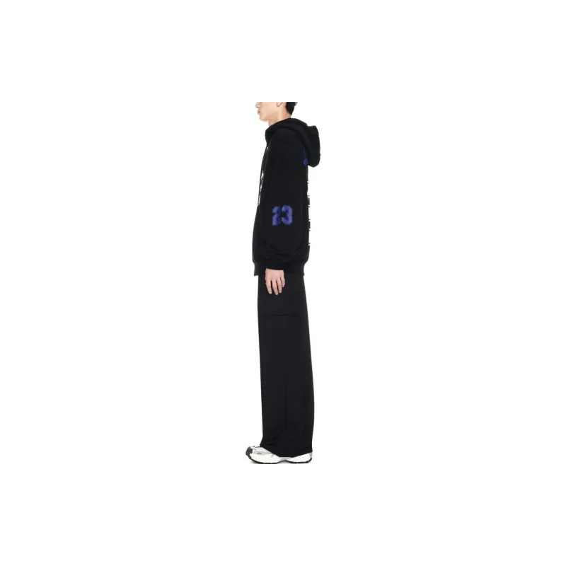 OFF WHITE Logo Printed Drawstring Hoodie-3