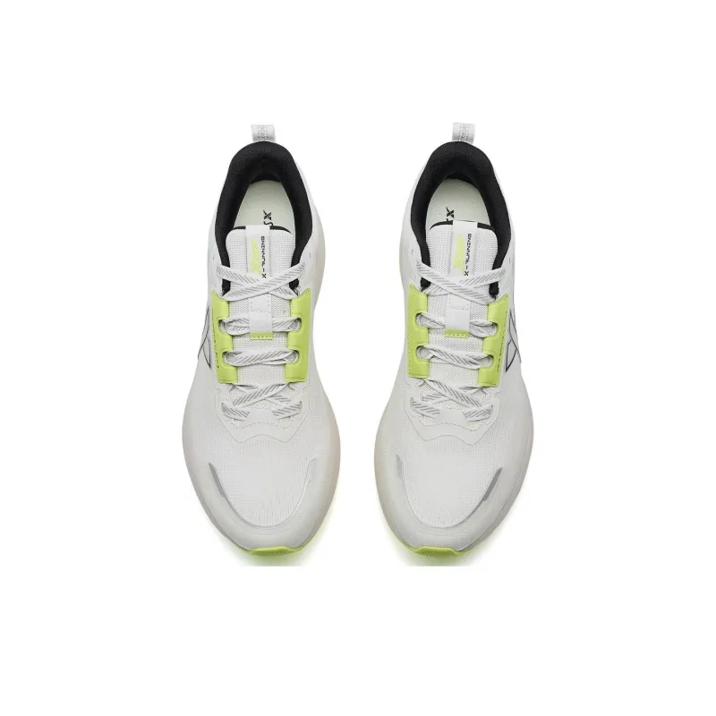 XTEP Anti Slip Wear Resistant Low Top Casual Running Shoes Men's White Green-2