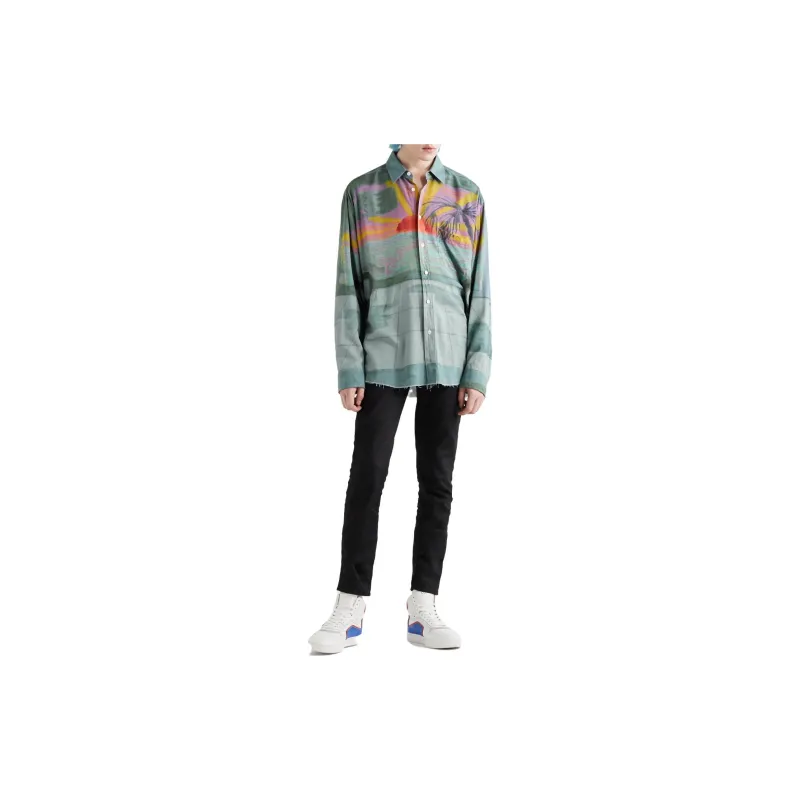 CELINE Shirts Men Green-1