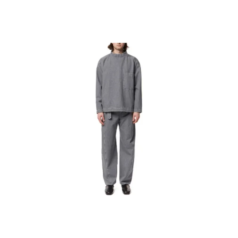 Lemaire Stone Washed Denim Zipped Top-1