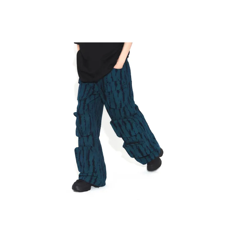 VANN VALRENCÉ Casual Pants Unisex Peacock Blue-7