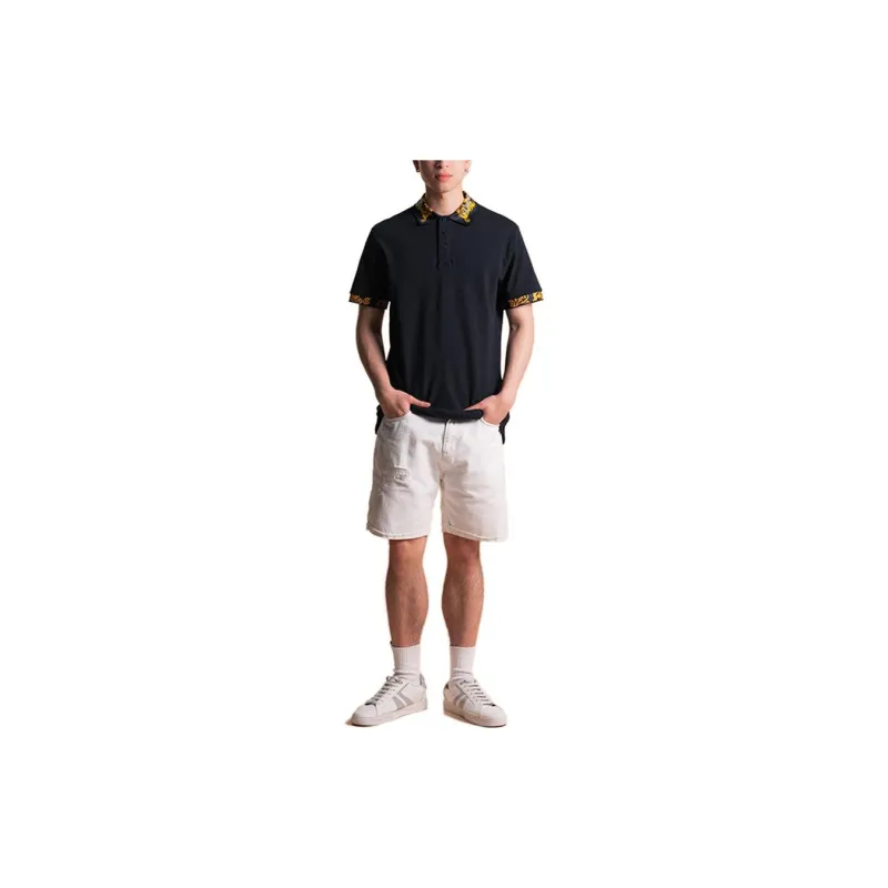 VERSACE SS23 Polo Shirt Men's Black-1