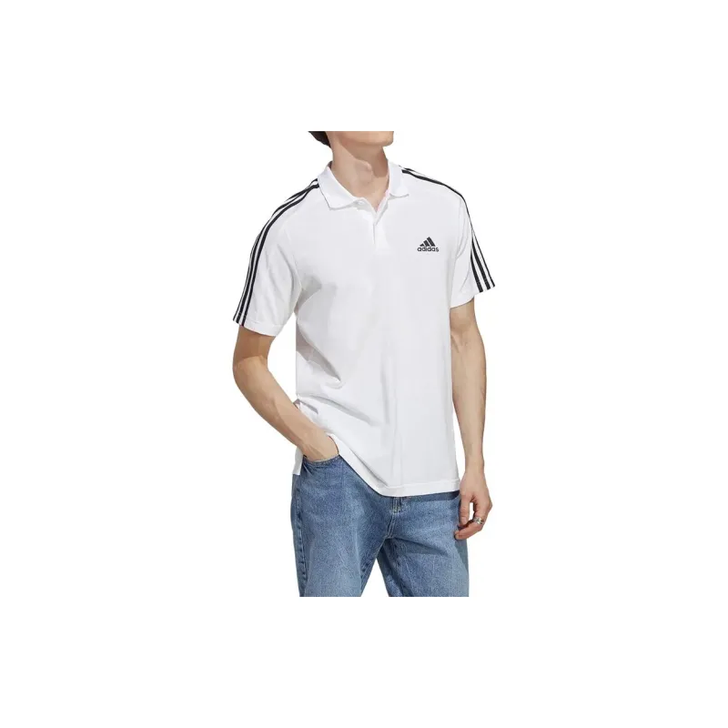 Adidas Polo Shirts Men White-3