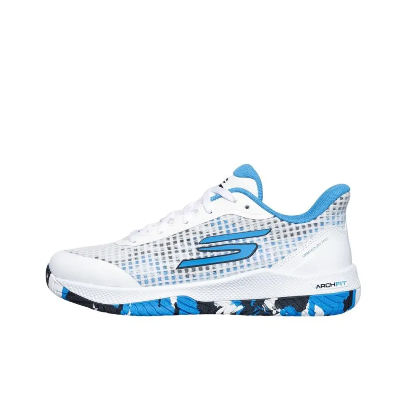 Skechers Viper Court Pro Anti-Slip Wear-Resistant Low-Top Training Shoes Women's White Blue-0