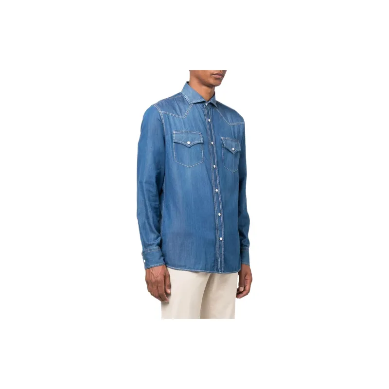 Brunello Cucinelli Buttoned Long Sleeved Shirt-3