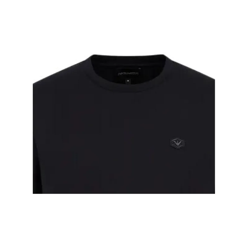 EMPORIO ARMANI Supima Jersey Jumper With Micro Logo Patch-4