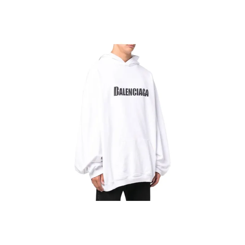 Balenciaga Destroyed Logo Print Hoodie-3