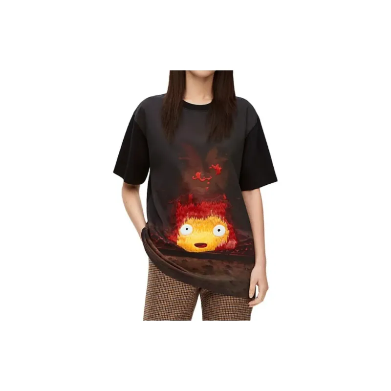 LOEWE x HAERDEYIDONGCHENGBAO LIANMINGKUAN LOEWE X Howl's Moving Castle T-Shirt Unisex Multicolor-3