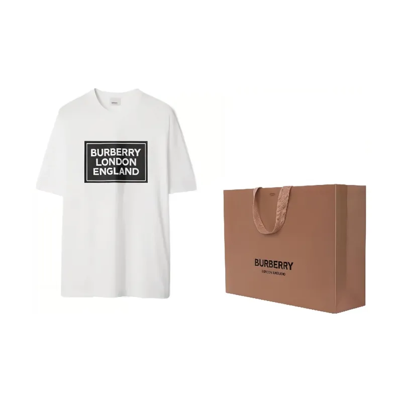 Burberry Ellison Logo Print T shirt-2