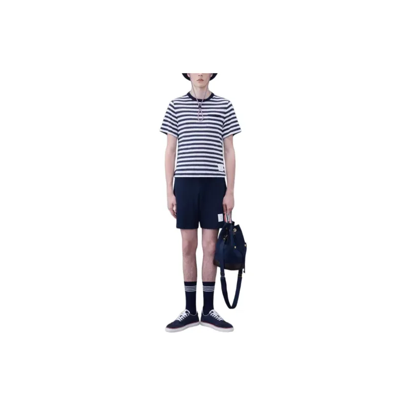 THOM BROWNE Striped Crewneck T Shirt-1