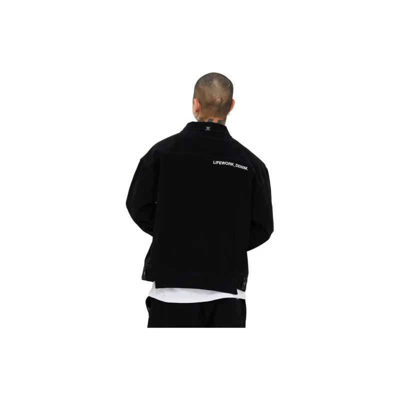 LIFEWORK HIDEAWAY FW23 Denim Jacket Unisex Black-2