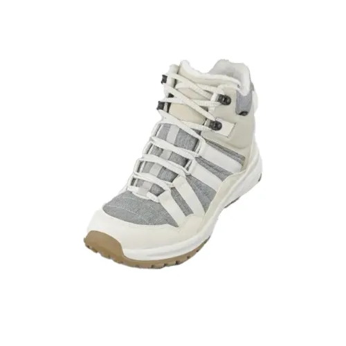 DECATHLON SH500 Outdoor Shoes Women's Mid-Top Off-white/Light Gray