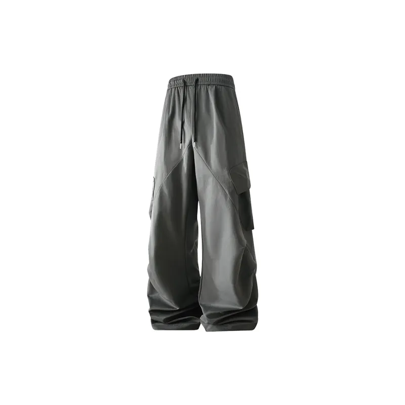 Qnxeey Casual Pants Adjustable Hem Pants Unisex-8