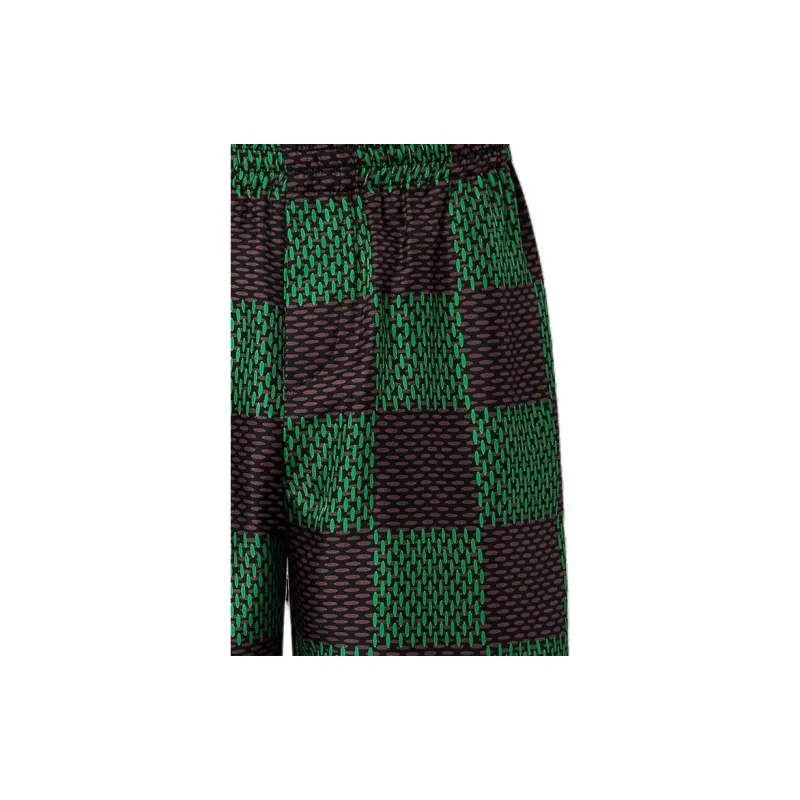 LOUIS VUITTON Damier Silk Shorts-5