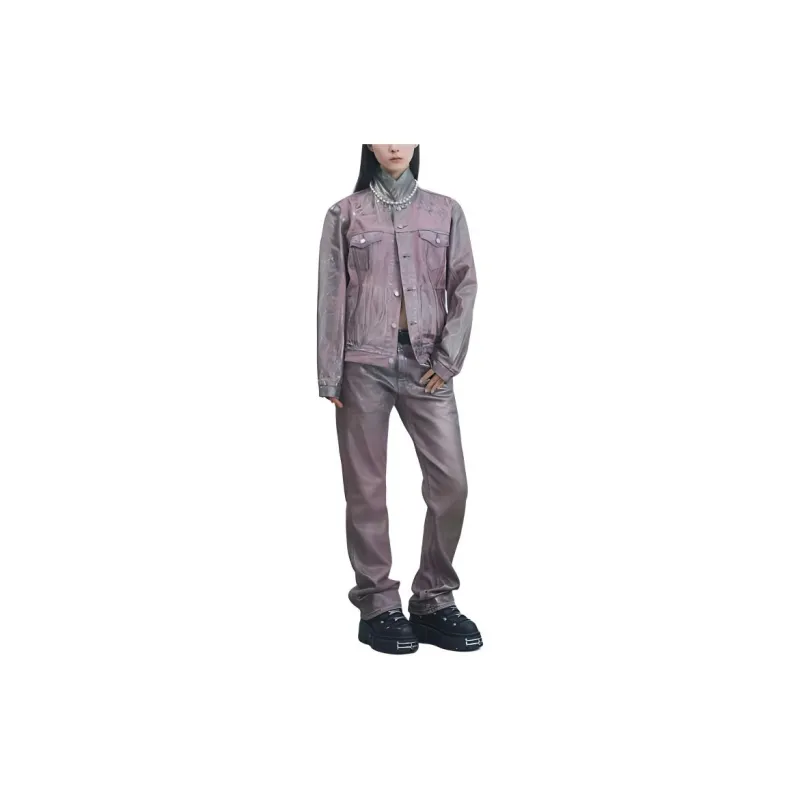 Good Bai X Levis GOOD BAI Collaboration Jeans Unisex Peach Pink-3