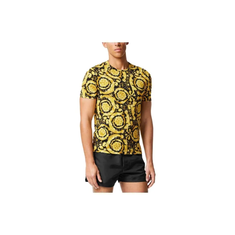 VERSACE Baroque Printed Crewneck T Shirt-1