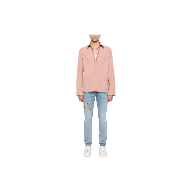 AMIRI Logo-embroidered Skinny Jeans-1