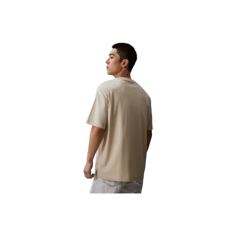 CALVIN KLEIN T Shirt Unisex Light Khaki-3