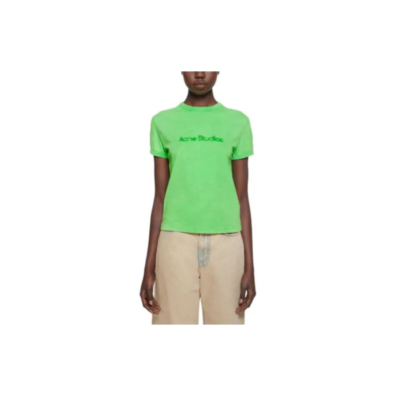 Acne Studios FW24 T-Shirt Unisex Bright Green-2