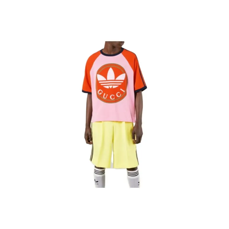 GUCCI X Adidas Color Block T shirt-2