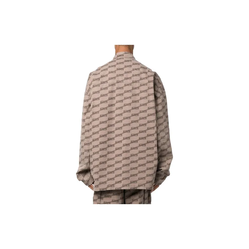 Balenciaga SS22 Shirt Loose Fit Style Men's Brown-1