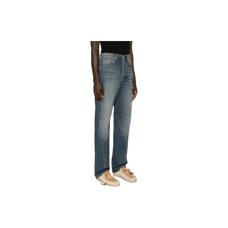Lanvin Straight leg Twist detailed Cotton Jeans-3
