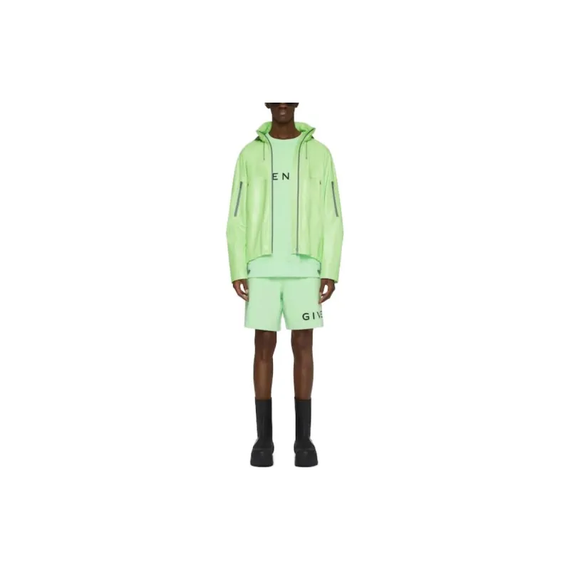 Givenchy Leather Sheel Windbreaker Jacket-1