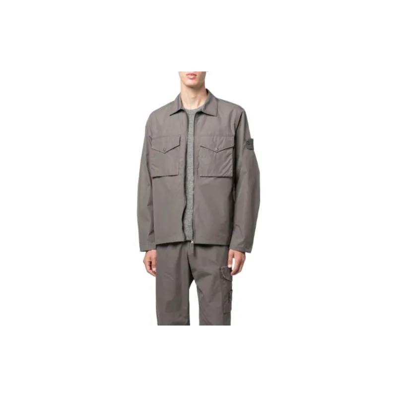 STONE ISLAND Jacket Men's Smoke Gray Mixed Color-1