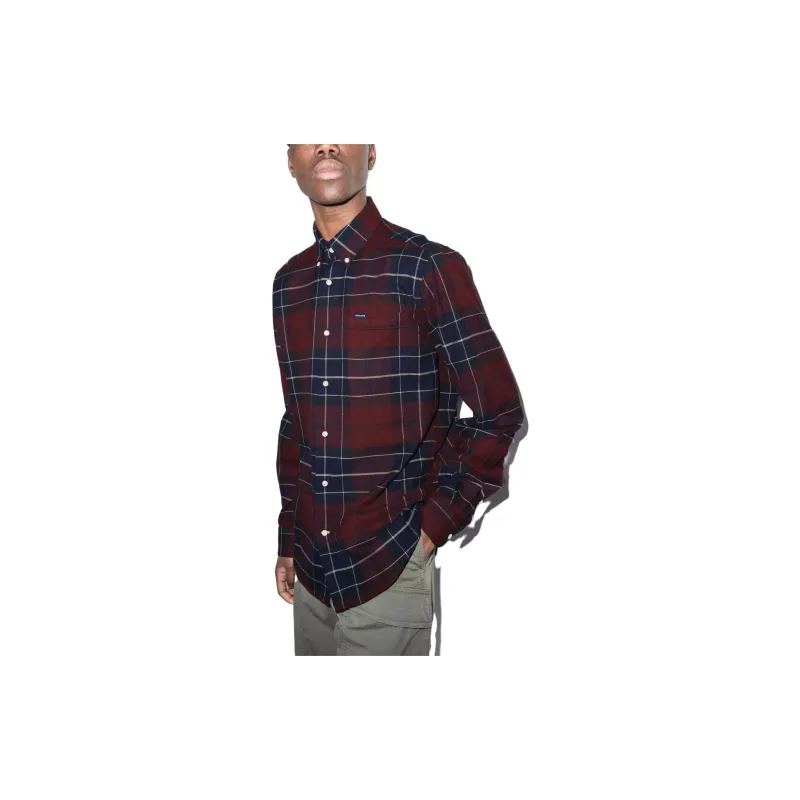 BARBOUR FW23 Shirt Men's Red Blue-2