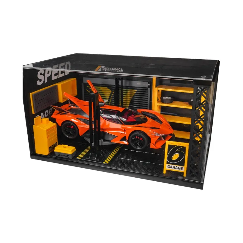 Chi Yu Car Play Racing Car Maintenance Scenario, Apollo EVO 1 24 Model Accessories-22