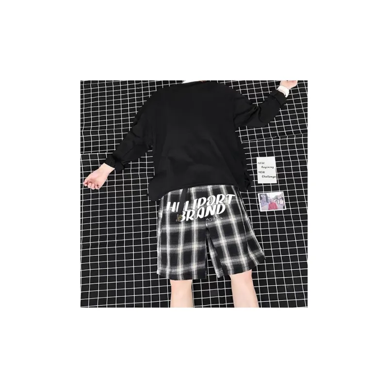 HELIPORT Shorts Unisex Black White-3