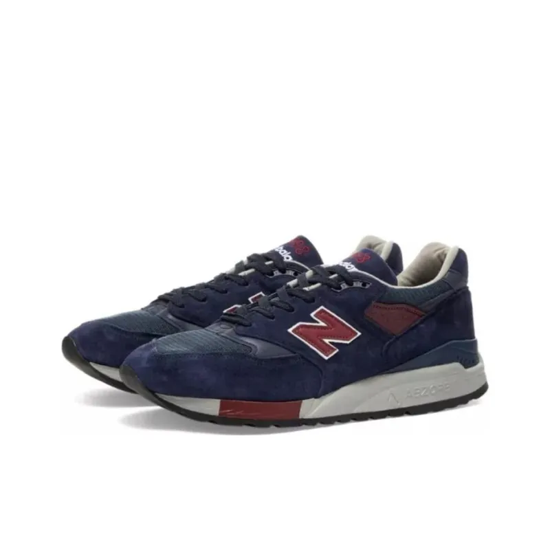 New Balance NB 998 Cushioning Wear Resistant Low Top Running Shoes Men's Dark Blue-2