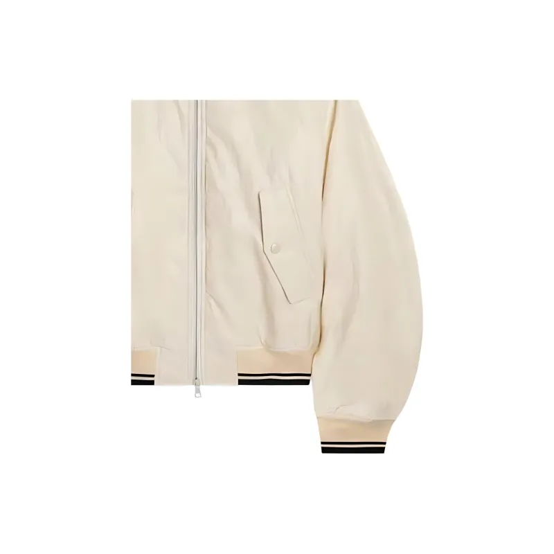 DRIES VAN NOTEN Striped Edge Drop Shoulder Bomber Jacket-5