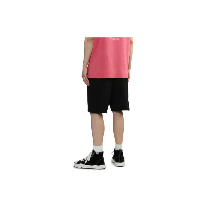MUSIUM DIV Van Gogh appliqué Cotton Track Shorts-4