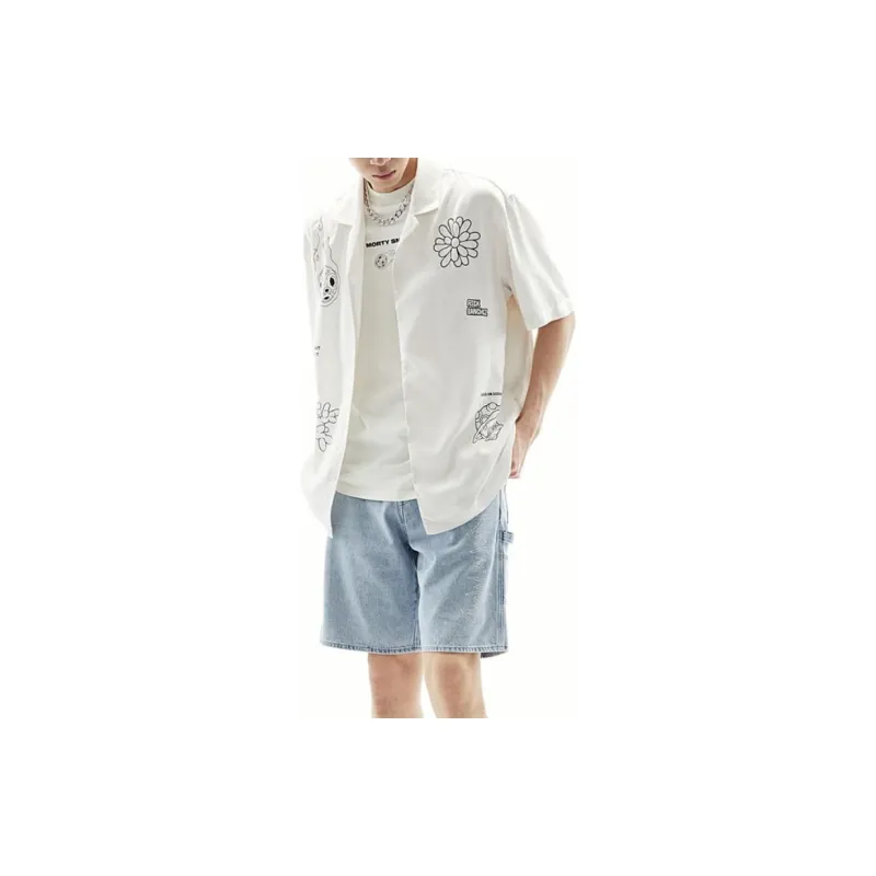 H&M Shirt Men's White/Rick And Morty-2
