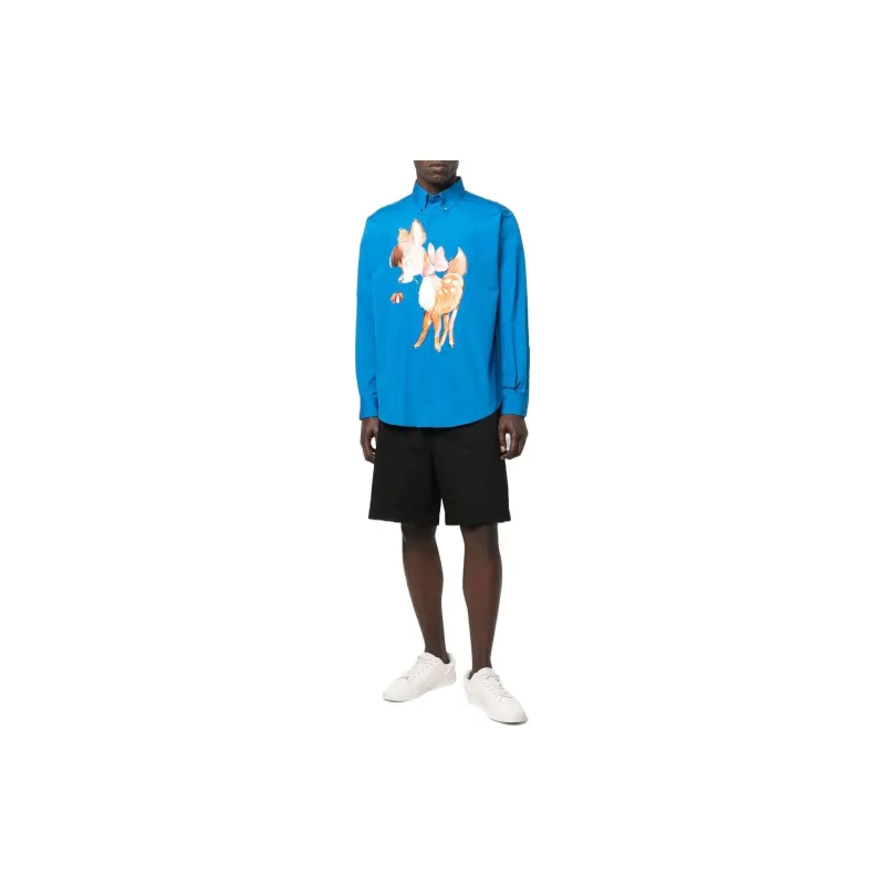 MOSCHINO Shirts Men Blue-1