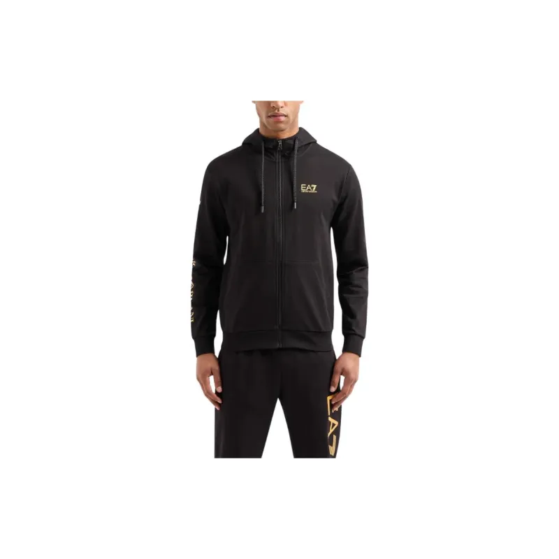 EMPORIO ARMANI Logo print Zip up Hoodie-1