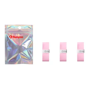 KUMPOO Badminton Grip Tape Cherry Blossom Pink PU Polyurethane Thin 3 Pack