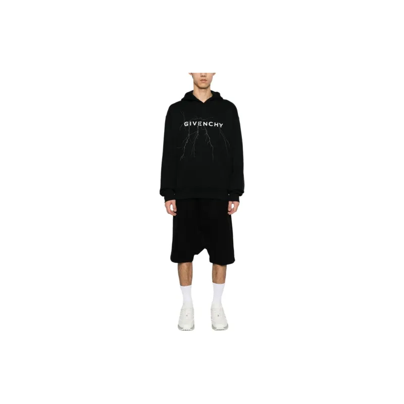 Givenchy Logo Printed Drawstring Hoodie-1