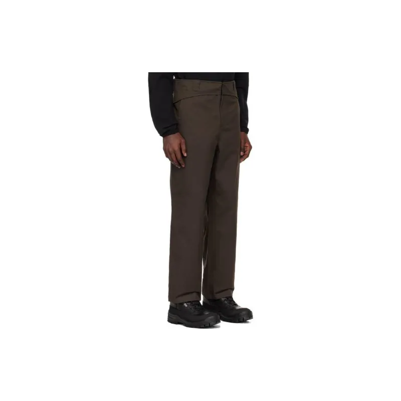 GR10K Folded Belt Straight Trousers-2