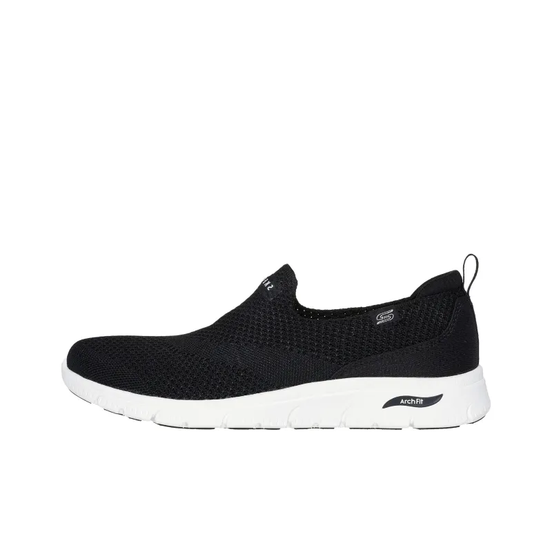 Skechers ARCH FIT REFINE Durable Breathable Support Low-Top Casual Shoes Women's Black-0
