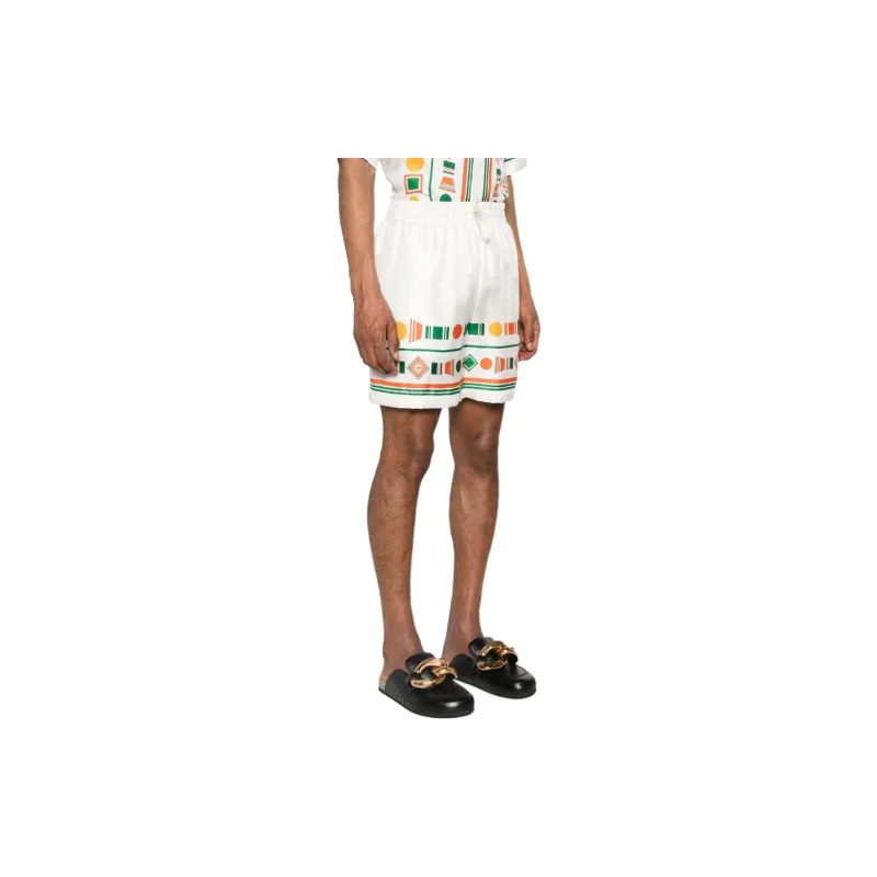 CASABLANCA Silk Shorts With Drawstring-3