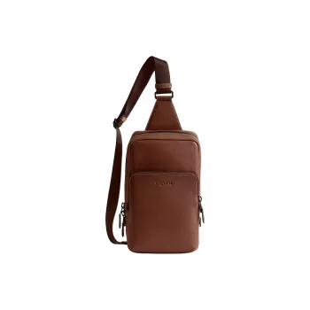 COACH Gotham Tanned Leather Shoulder Bag, Crossbody Bag Small Size Men's Redwood
