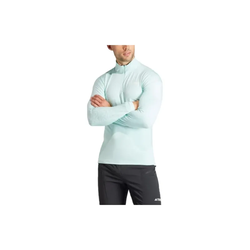 Adidas TERREX XPERIOR LONG SLEEVE SWEATSHIRT Sweatshirt Men's Semi-Transparent Aqua Green-1