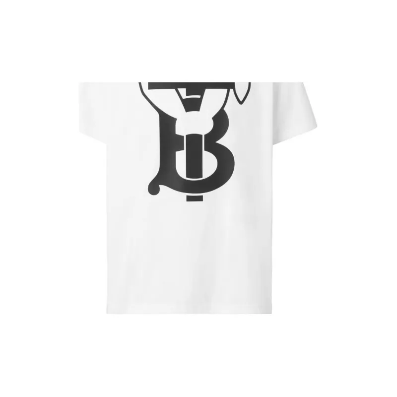 Burberry Rabbit Logo Print Cotton T Shirt-5